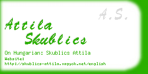 attila skublics business card